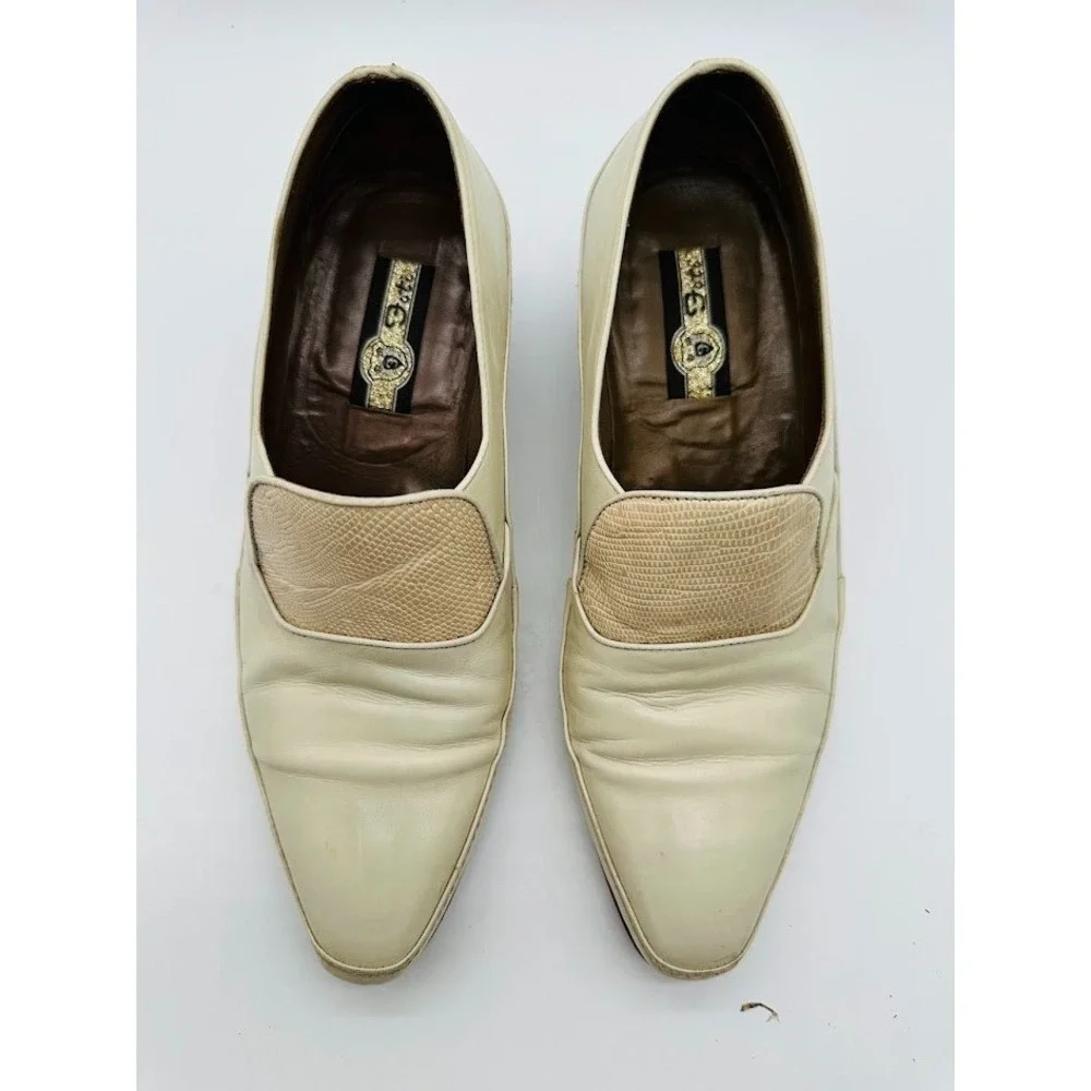 FOTI‎ Handmade Italy Loafers Mens 7D Luxury Exotic Leather Slip On Rare
